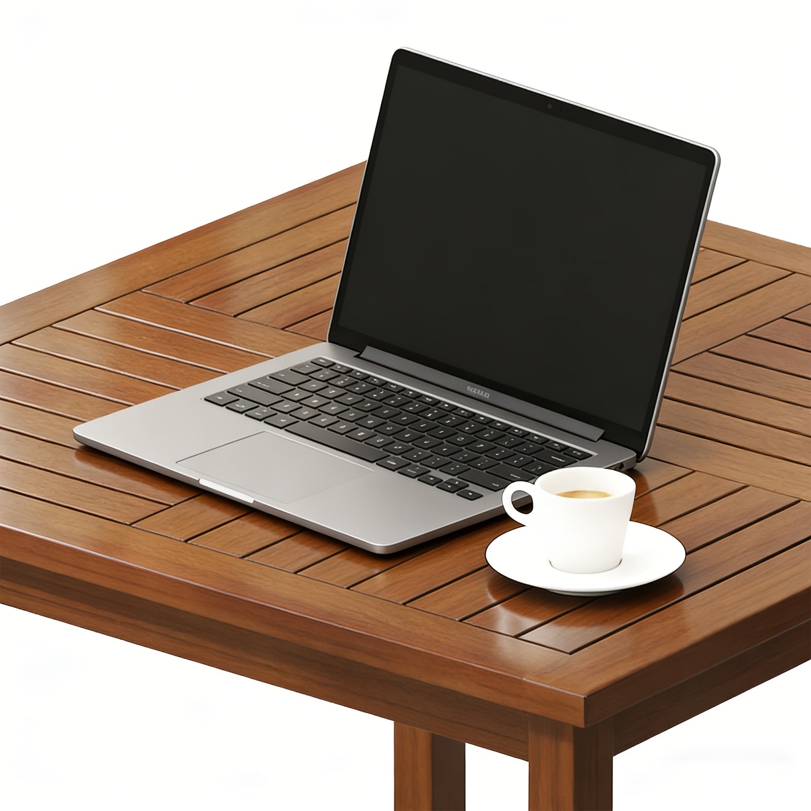 1pc Square Table - Modern Elegant Desk Suitable for Home Office, Dining Table & Study Desk, Assembly with Sturdy Legs, Space-Saving for Small Spaces ( Material)