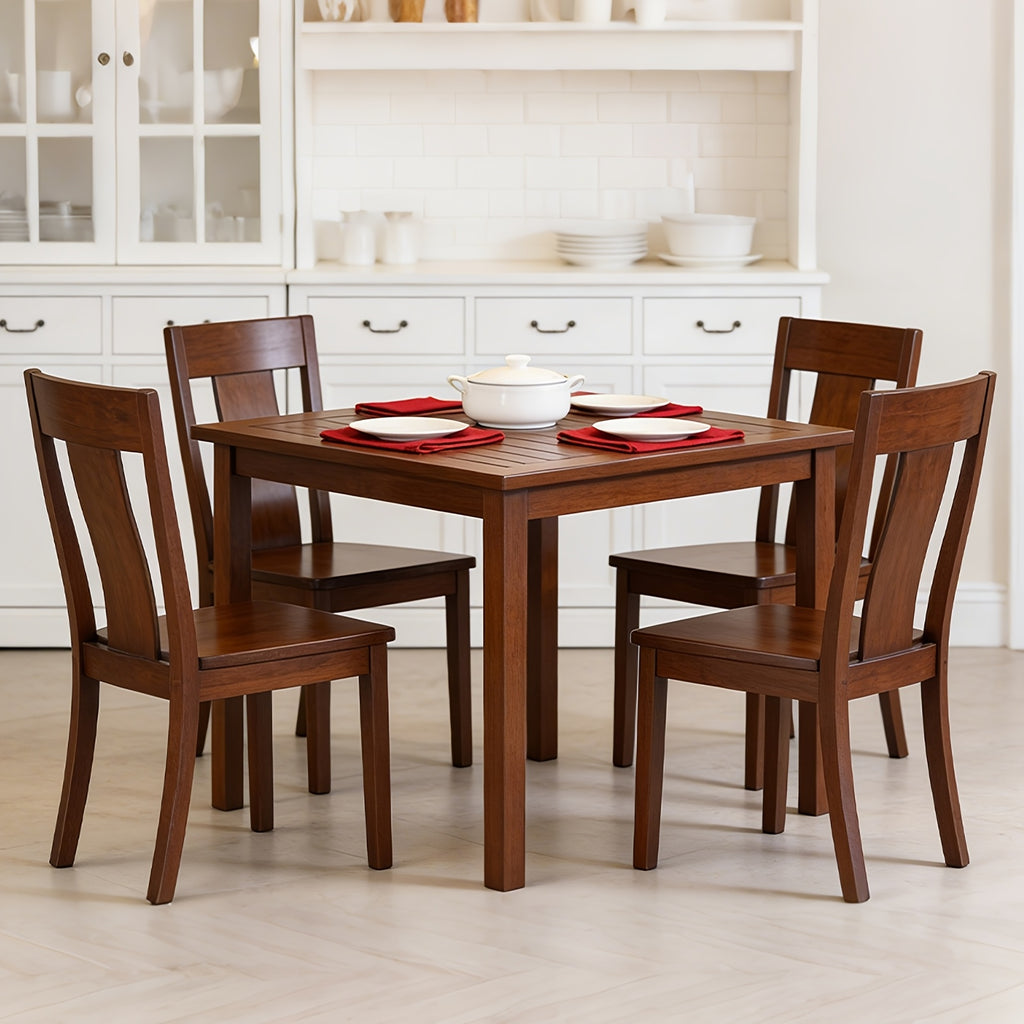 1pc Square Table - Modern Elegant Desk Suitable for Home Office, Dining Table & Study Desk, Assembly with Sturdy Legs, Space-Saving for Small Spaces ( Material)