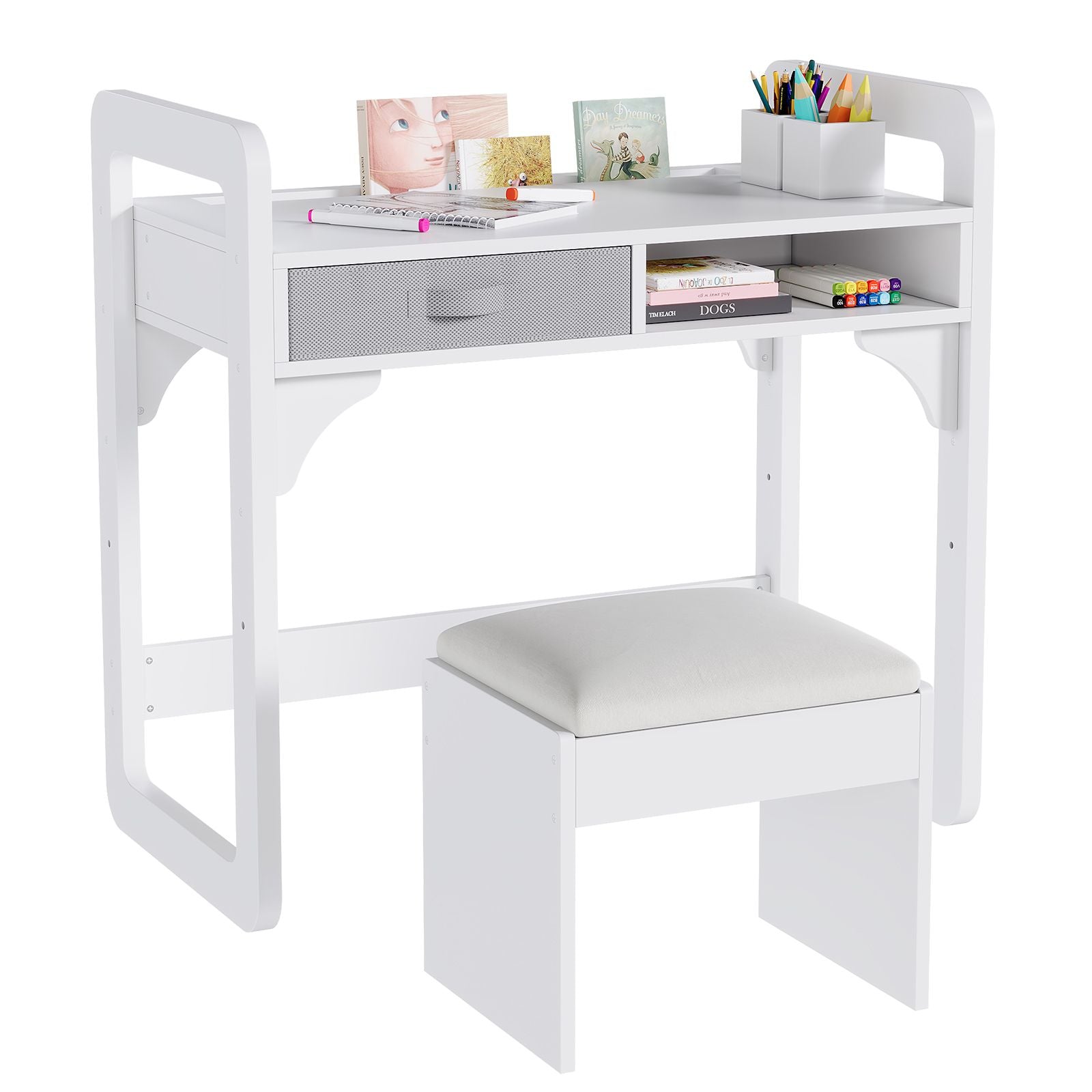 2026 Side Table, a Writing Desk Featuring a Wooden Frame - Made from Durable High-Quality Materials, Ideal for Study And Writing Tasks, Crafted for Comfort And Practicality, Compact End Table with a Storage Shelf