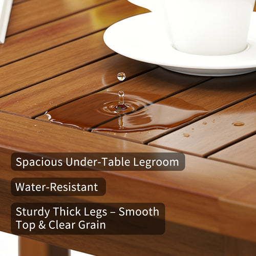 1pc Square Table - Modern Elegant Desk Suitable for Home Office, Dining Table & Study Desk, Assembly with Sturdy Legs, Space-Saving for Small Spaces ( Material)