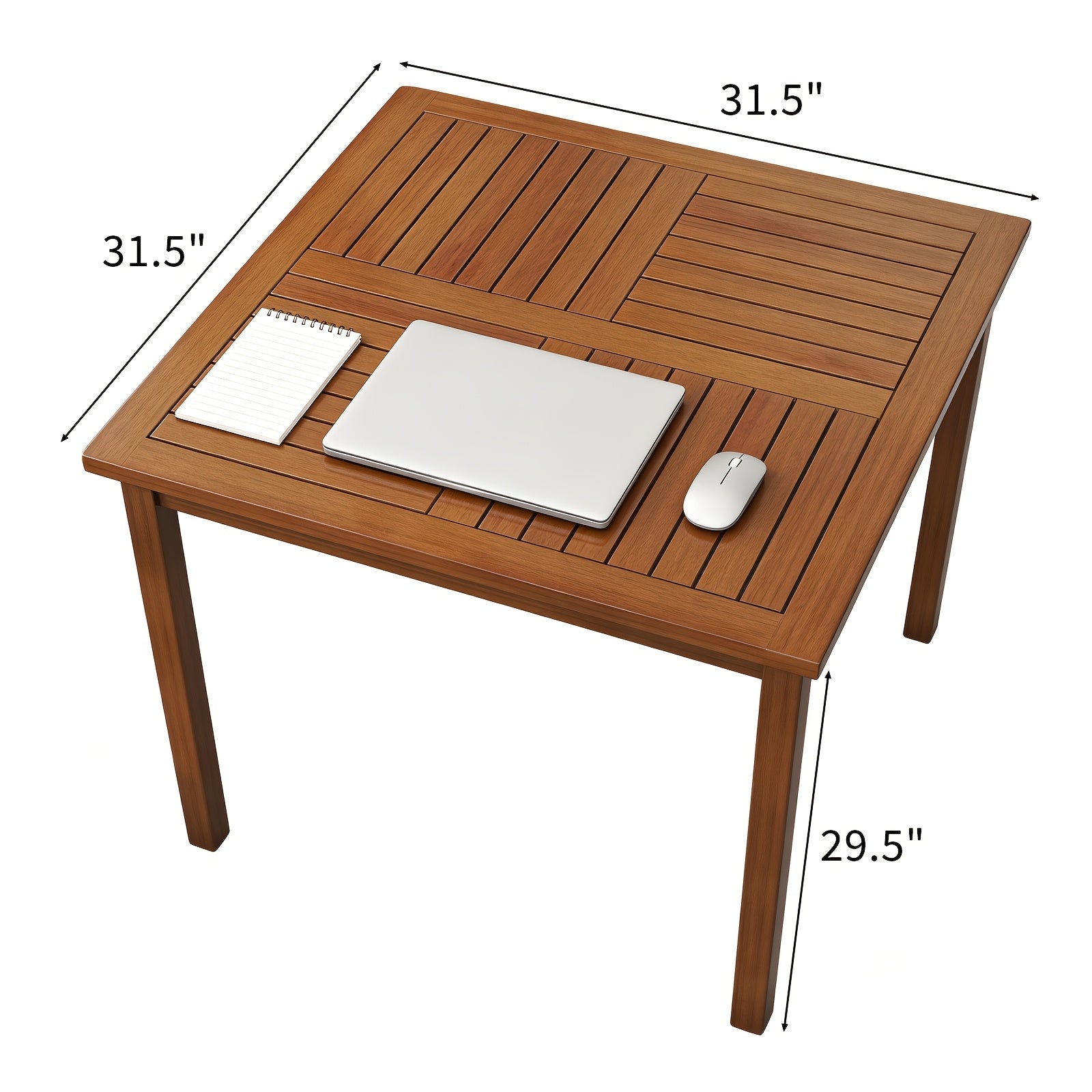 1pc Square Table - Modern Elegant Desk Suitable for Home Office, Dining Table & Study Desk, Assembly with Sturdy Legs, Space-Saving for Small Spaces ( Material)