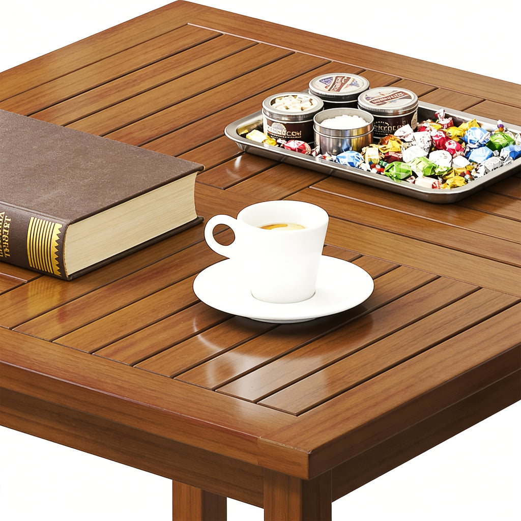 1pc Square Table - Modern Elegant Desk Suitable for Home Office, Dining Table & Study Desk, Assembly with Sturdy Legs, Space-Saving for Small Spaces ( Material)