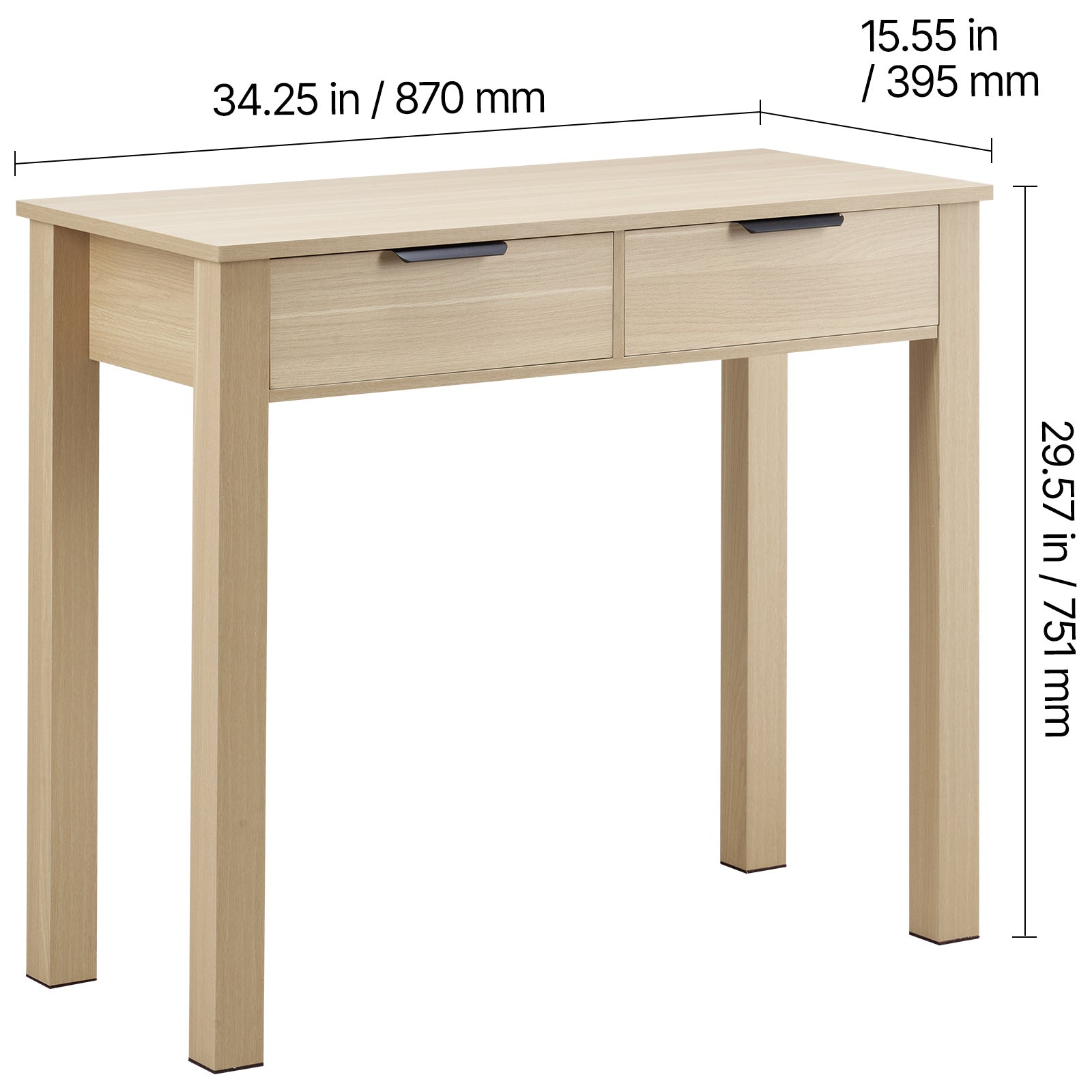 VEVOR Small Desk 33-38\u002F38-43 inch with Drawer Kids Desk for Bedroom Simple Study Table Light Wood\u002FWhite